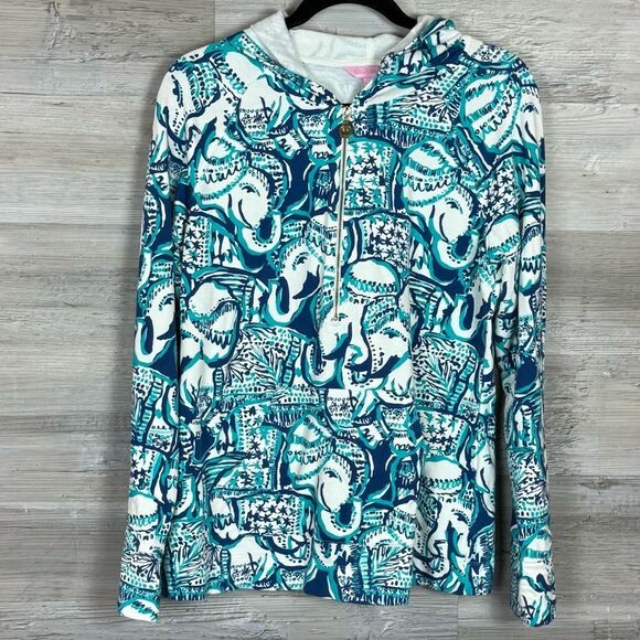 Lilly Pulitzer Tops - Lilly Pulitzer Half Zip Hooded Pullover